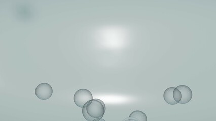 soap bubbles on blue background 
