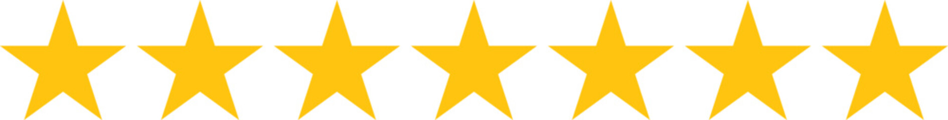 Seven stars 7 star yellow golden vector illustration