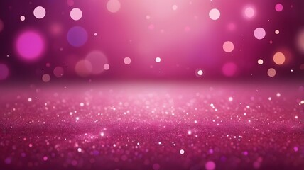 Glitter background. Grain texture. Defocused sparkles. Bokeh glow. Fluorescent blue magenta pink color gradient light shimmering sequin pattern. Abstract modern Pink Glitter Background