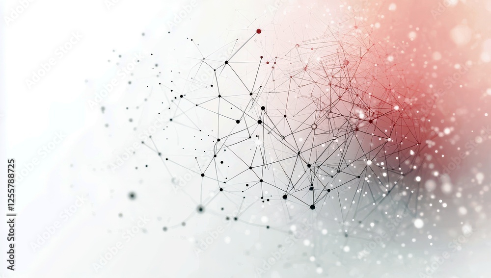 Poster abstract digital network connections with colorful bokeh background for technology and design projec