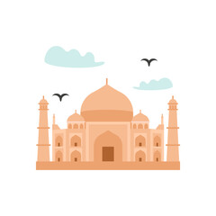 Taj Mahal, Indian Symbol Vector Illustration