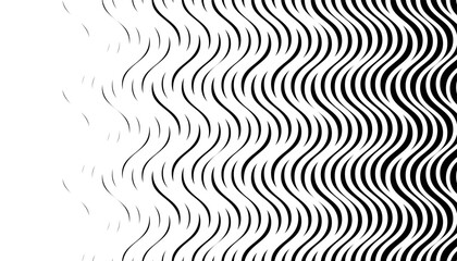 Black and white dynamic wavy pattern with transition effect for sporty and modern background. Vector Format Illustration. EPS10 