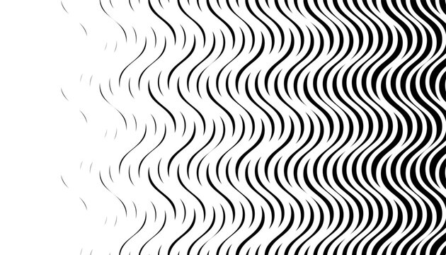Black and white dynamic wavy pattern with transition effect for sporty and modern background. Vector Format Illustration. EPS10 