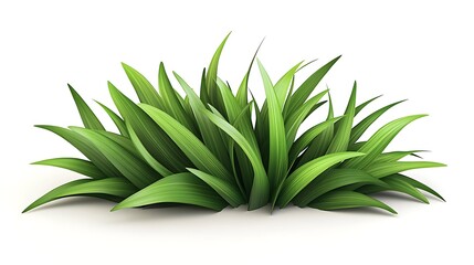 Obraz premium Lush Green Grass Blades: A 3D Rendered Illustration AI Generated