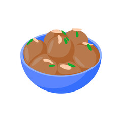 Gulab Jamun, Indian Symbol Vector Illustration