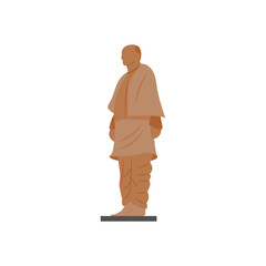 Statue Of Unity, Indian Symbol Vector Illustration