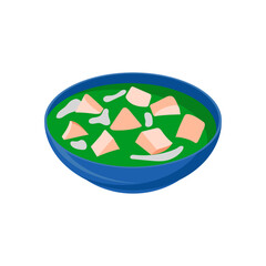 Palak Paneer, Indian Symbol Vector Illustration