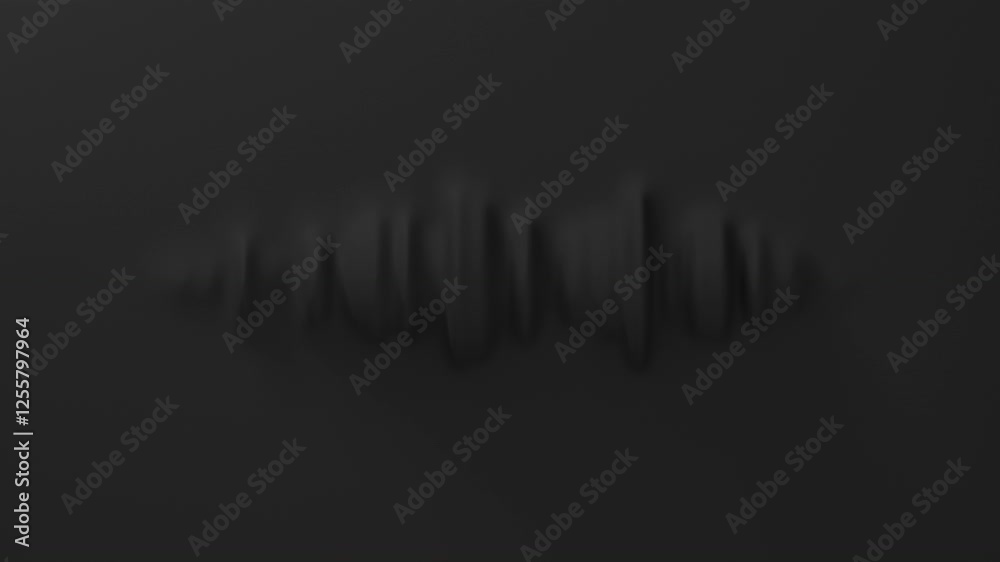 Poster trendy neomorphism style solid audio wave, abstract music waveform oscillation. tune print loop