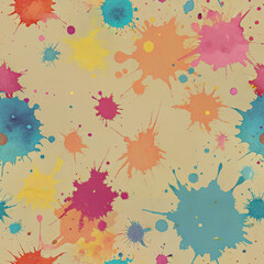 Obraz premium Seamless abstract acrylic texture with vibrant paint splatters