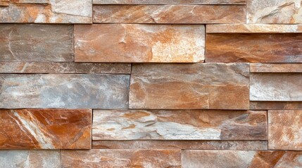 A stunning close-up of a natural stone wall featuring rich earthy tones, highlighting the unique textures and patterns, perfect for creating a harmonious blend in designs.