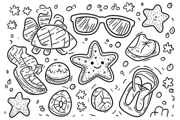 Fun Doodle Summer Collection for Coloring Books