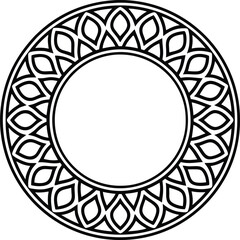 Ornate Black and White Floral Mandala Design Pattern Art