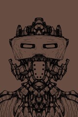 Alien creature, sketch, character idea for horror or game - digital painting. © Cubitron