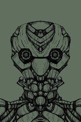 Alien creature, sketch, character idea for horror or game - digital painting. © Cubitron