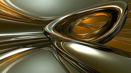 Computer generated abstract image of spiral and tulip design with colorful surfaces and shapes