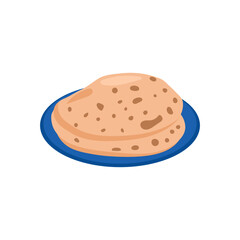 Chapati, Indian Symbol Vector Illustration