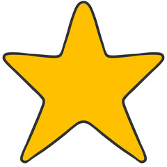 cartoon yellow star icon
