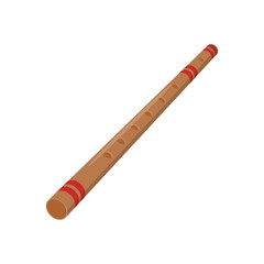 Bansuri, Indian Symbol Vector Illustration