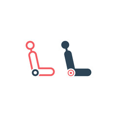 Car seat icons set vector design trendy