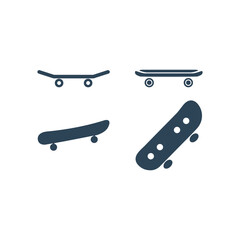 Skateboard icons set vector design illustration