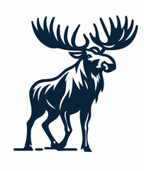 Moose Logo – Bold and Modern Wildlife Emblem with Customizable Text for Branding, Outdoor Adventure, and Business Identity