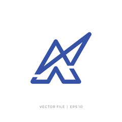 Logo with the initial letter A with an infinity symbol