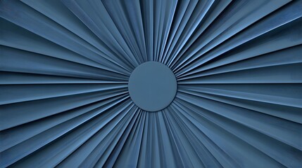 Obraz premium Elegant Monochromatic Blue Radial Design with Empty Center for Custom Text