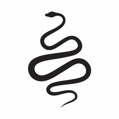 Minimalist Snake Vector Design.