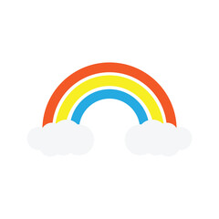 rainbow with clouds illustration