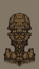 Alien creature, sketch, character idea for horror or game - digital painting. © Cubitron