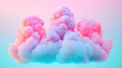 Fototapeta premium Pastel cloud digital art, vibrant background, design element