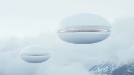 Obraz premium Eco-friendly hydrogen airships for sustainable travel, innovative technology, reducing carbon footprint, promoting green transportation, revolutionizing eco-conscious journeys