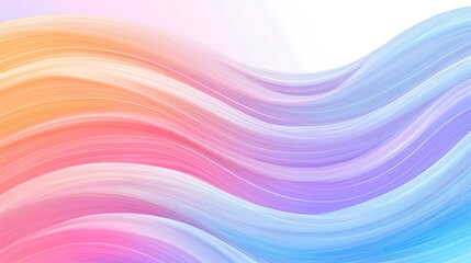 Fototapeta premium Soft Colorful Waves with Gradient Effects in Modern Abstract Art