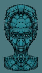 Alien creature, sketch, character idea for horror or game - digital painting.