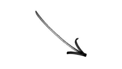 Hand-Drawn Black Arrow PNG, Sketch Arrow Transparent Background