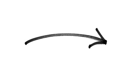 Hand-Drawn Black Arrow PNG, Sketch Arrow Transparent Background