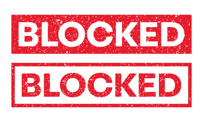 Blocked rubber stamp vector template
