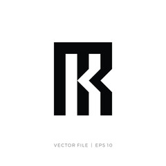 Stylish logo of initials letters MK KM