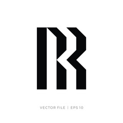 Stylish logo of initials letters MK KM or MKR RMK