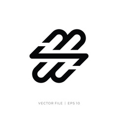 Stylish MSW WMS SWM SMW letter initials logo