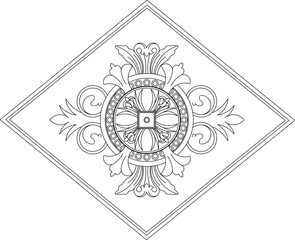 vector sketch illustration silhouette design neoclassical style decor ornament ornament classic vintage 