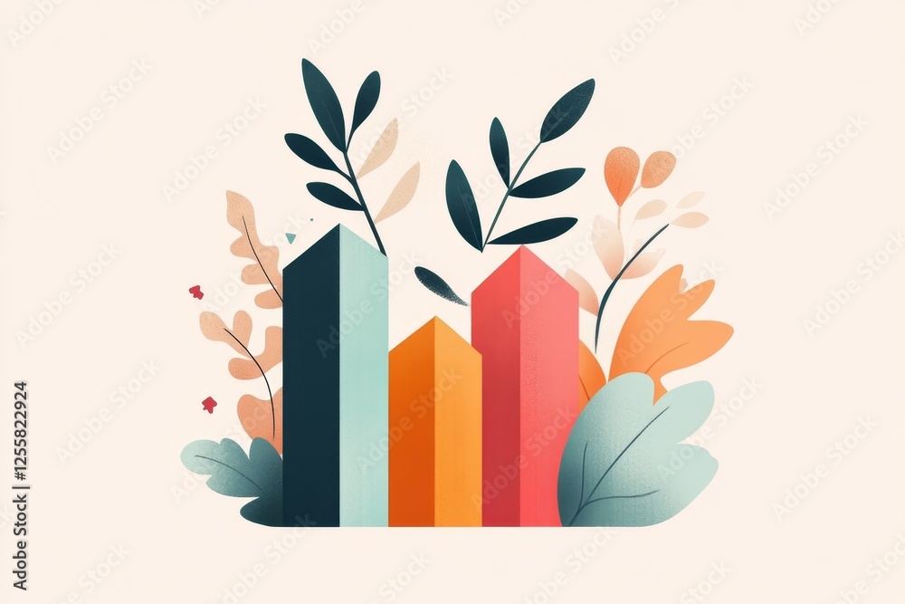 Poster a simple vector illustration of a progress bar reaching 100%, symbolizing successful outcomes