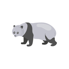 Giant Panda Flat Icon,  China Symbols Vector Illustration