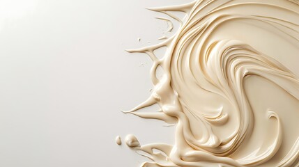 Fototapeta premium Creamy Swirl Abstract: Close-up Texture Photography AI Generated
