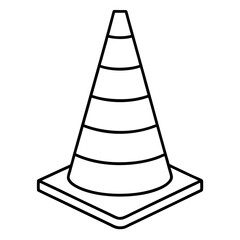 traffic cones isolated on white