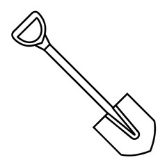 shovel vector illustration