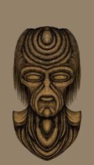 Alien creature, sketch, character idea for horror or game - digital painting.
