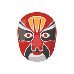 Opera Mask,  China Symbols Vector Illustration