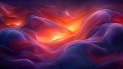 Vibrant Abstract Background with Gradient Moving from Electric Purple to Fiery Red