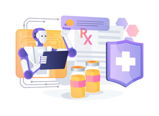 AI-Analyzed Public Health abstract concept vector illustration.
